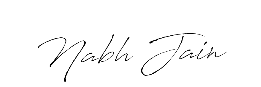 Nabh Jain stylish signature style. Best Handwritten Sign (Antro_Vectra) for my name. Handwritten Signature Collection Ideas for my name Nabh Jain. Nabh Jain signature style 6 images and pictures png