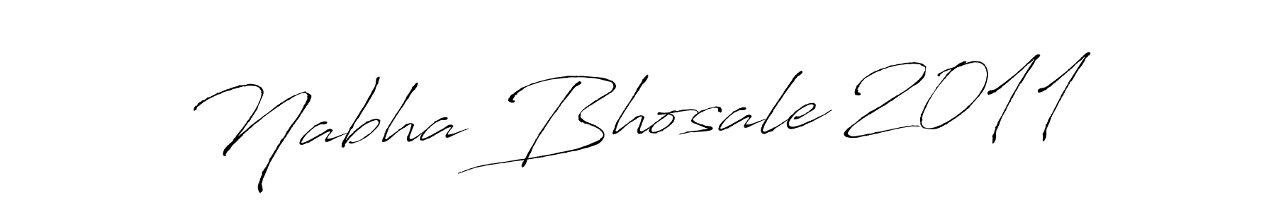 How to make Nabha Bhosale 2011 signature? Antro_Vectra is a professional autograph style. Create handwritten signature for Nabha Bhosale 2011 name. Nabha Bhosale 2011 signature style 6 images and pictures png