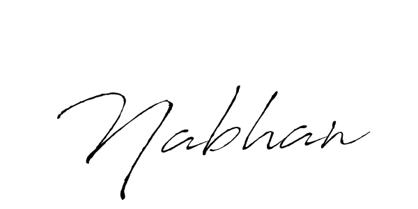 Nabhan stylish signature style. Best Handwritten Sign (Antro_Vectra) for my name. Handwritten Signature Collection Ideas for my name Nabhan. Nabhan signature style 6 images and pictures png