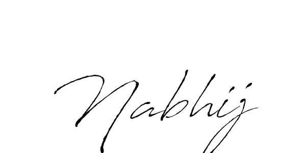 Design your own signature with our free online signature maker. With this signature software, you can create a handwritten (Antro_Vectra) signature for name Nabhij. Nabhij signature style 6 images and pictures png