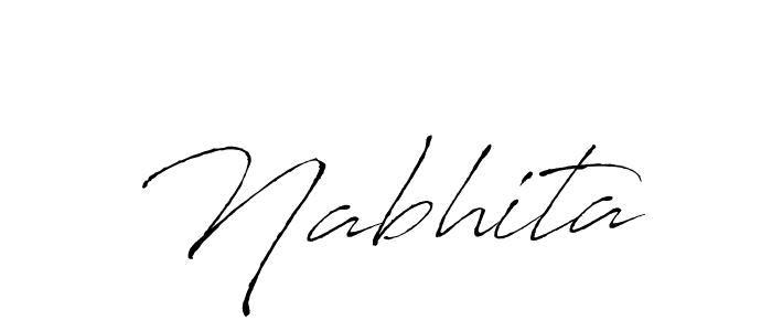 Nabhita stylish signature style. Best Handwritten Sign (Antro_Vectra) for my name. Handwritten Signature Collection Ideas for my name Nabhita. Nabhita signature style 6 images and pictures png