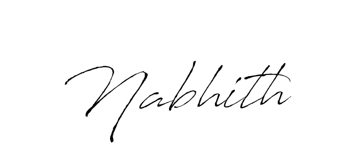 Use a signature maker to create a handwritten signature online. With this signature software, you can design (Antro_Vectra) your own signature for name Nabhith. Nabhith signature style 6 images and pictures png