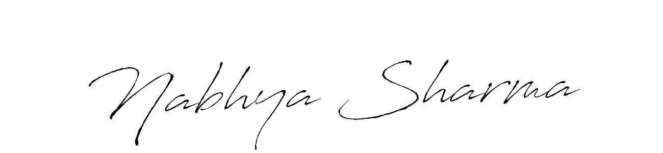 Create a beautiful signature design for name Nabhya Sharma. With this signature (Antro_Vectra) fonts, you can make a handwritten signature for free. Nabhya Sharma signature style 6 images and pictures png