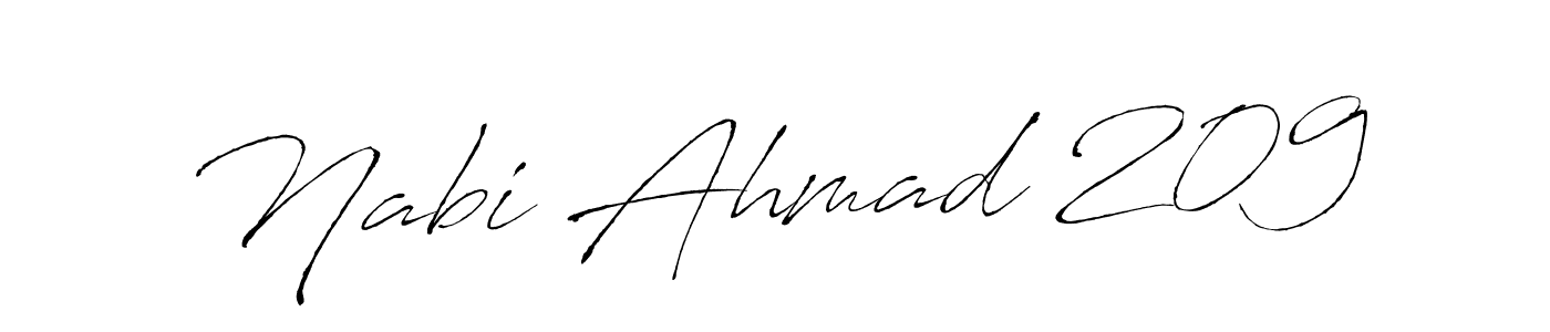 Also we have Nabi Ahmad 209 name is the best signature style. Create professional handwritten signature collection using Antro_Vectra autograph style. Nabi Ahmad 209 signature style 6 images and pictures png