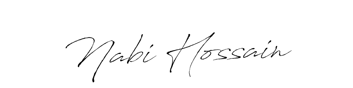 if you are searching for the best signature style for your name Nabi Hossain. so please give up your signature search. here we have designed multiple signature styles  using Antro_Vectra. Nabi Hossain signature style 6 images and pictures png