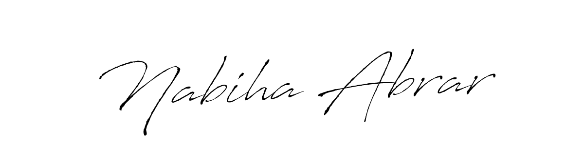 Nabiha Abrar stylish signature style. Best Handwritten Sign (Antro_Vectra) for my name. Handwritten Signature Collection Ideas for my name Nabiha Abrar. Nabiha Abrar signature style 6 images and pictures png
