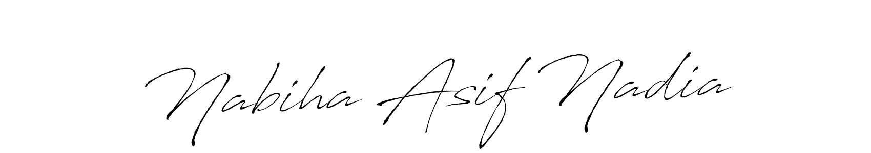 Antro_Vectra is a professional signature style that is perfect for those who want to add a touch of class to their signature. It is also a great choice for those who want to make their signature more unique. Get Nabiha Asif Nadia name to fancy signature for free. Nabiha Asif Nadia signature style 6 images and pictures png