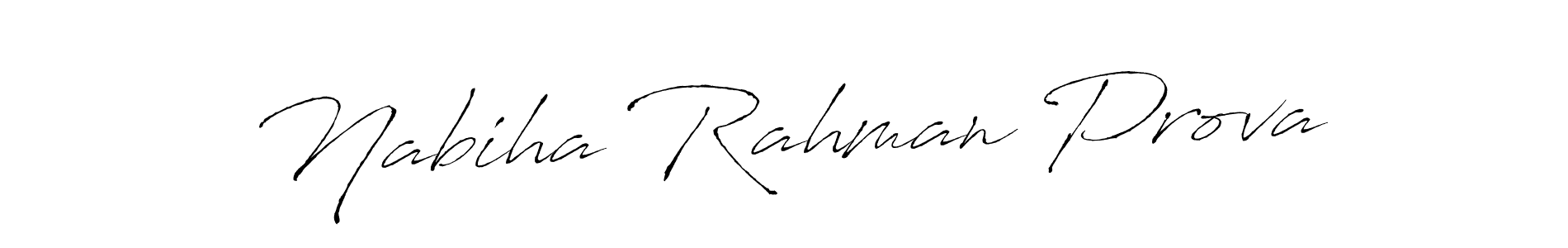 Create a beautiful signature design for name Nabiha Rahman Prova. With this signature (Antro_Vectra) fonts, you can make a handwritten signature for free. Nabiha Rahman Prova signature style 6 images and pictures png