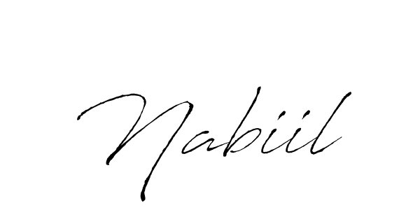 Also we have Nabiil name is the best signature style. Create professional handwritten signature collection using Antro_Vectra autograph style. Nabiil signature style 6 images and pictures png