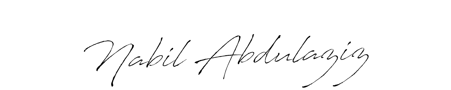 Design your own signature with our free online signature maker. With this signature software, you can create a handwritten (Antro_Vectra) signature for name Nabil Abdulaziz. Nabil Abdulaziz signature style 6 images and pictures png