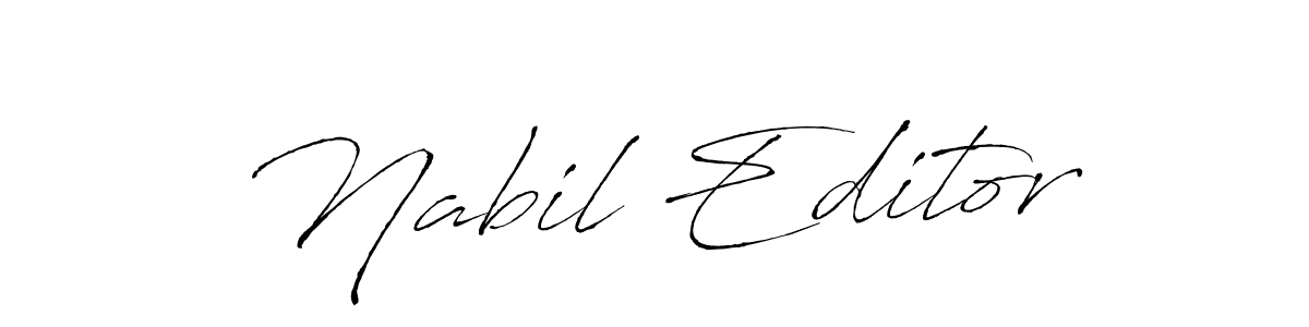 Also You can easily find your signature by using the search form. We will create Nabil Editor name handwritten signature images for you free of cost using Antro_Vectra sign style. Nabil Editor signature style 6 images and pictures png