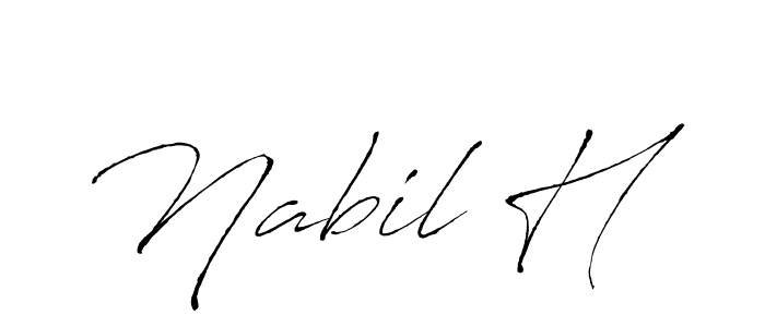 You can use this online signature creator to create a handwritten signature for the name Nabil H. This is the best online autograph maker. Nabil H signature style 6 images and pictures png