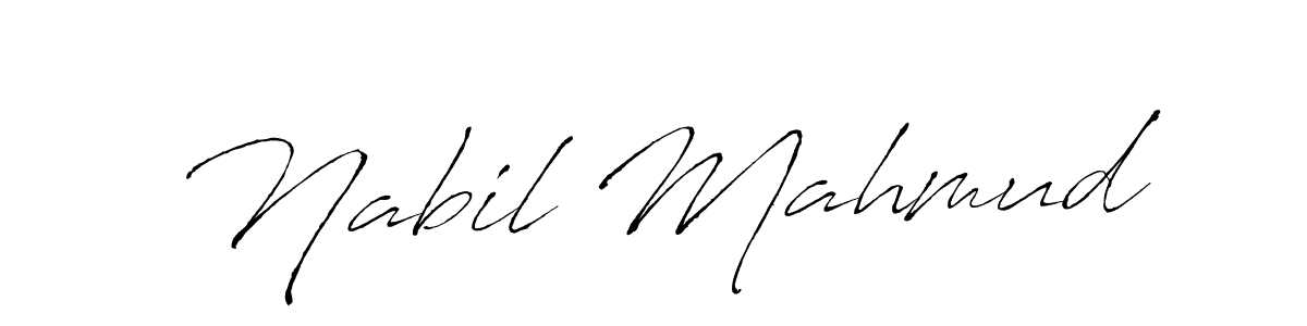 How to make Nabil Mahmud name signature. Use Antro_Vectra style for creating short signs online. This is the latest handwritten sign. Nabil Mahmud signature style 6 images and pictures png