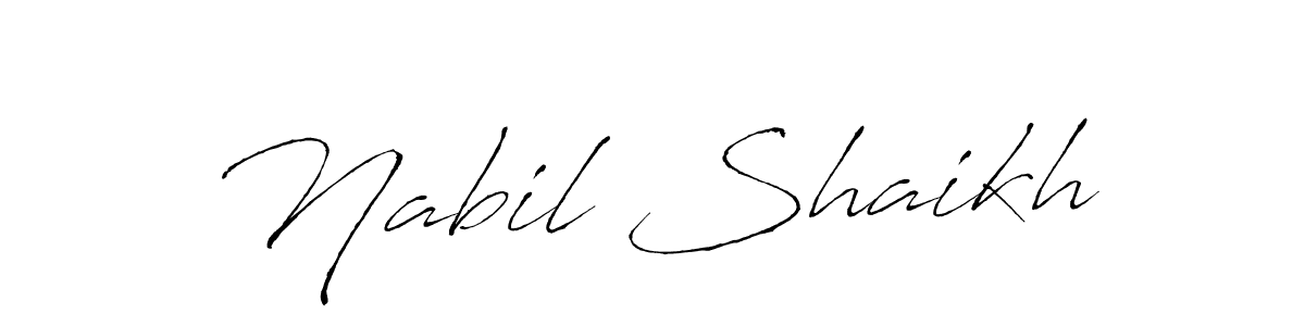 It looks lik you need a new signature style for name Nabil Shaikh. Design unique handwritten (Antro_Vectra) signature with our free signature maker in just a few clicks. Nabil Shaikh signature style 6 images and pictures png