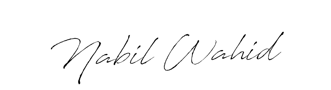 This is the best signature style for the Nabil Wahid name. Also you like these signature font (Antro_Vectra). Mix name signature. Nabil Wahid signature style 6 images and pictures png