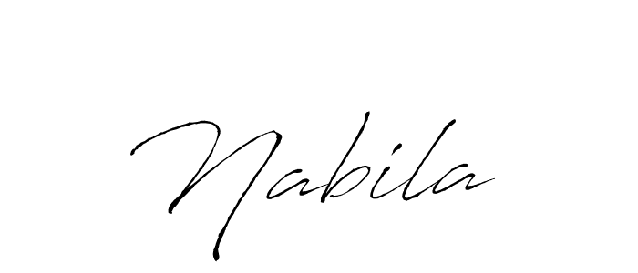 Antro_Vectra is a professional signature style that is perfect for those who want to add a touch of class to their signature. It is also a great choice for those who want to make their signature more unique. Get Nabila  name to fancy signature for free. Nabila  signature style 6 images and pictures png