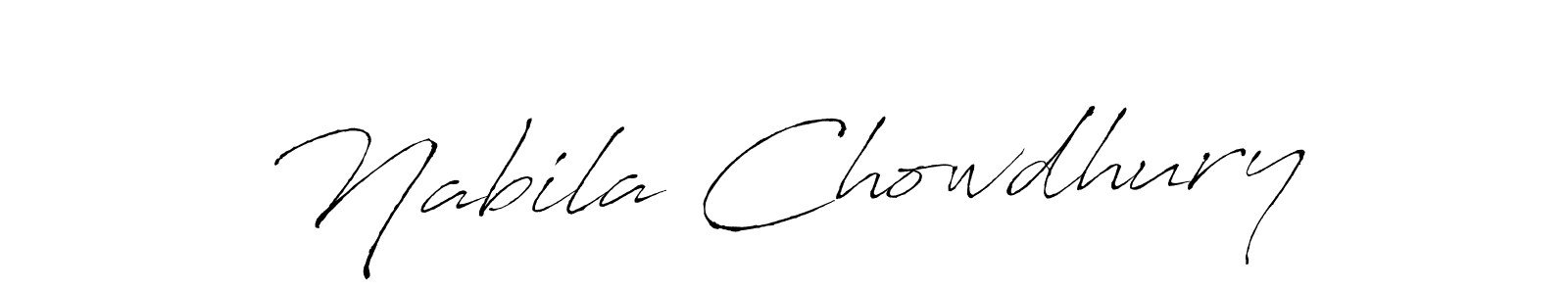 How to make Nabila Chowdhury signature? Antro_Vectra is a professional autograph style. Create handwritten signature for Nabila Chowdhury name. Nabila Chowdhury signature style 6 images and pictures png