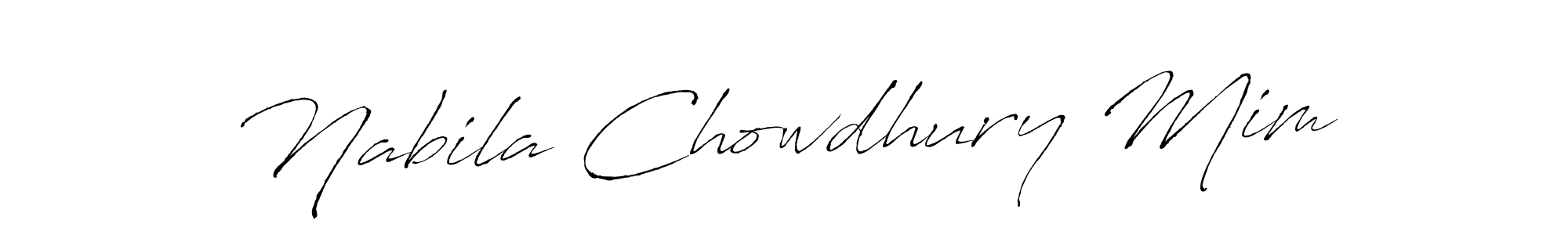 Nabila Chowdhury Mim stylish signature style. Best Handwritten Sign (Antro_Vectra) for my name. Handwritten Signature Collection Ideas for my name Nabila Chowdhury Mim. Nabila Chowdhury Mim signature style 6 images and pictures png