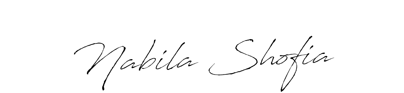 It looks lik you need a new signature style for name Nabila Shofia. Design unique handwritten (Antro_Vectra) signature with our free signature maker in just a few clicks. Nabila Shofia signature style 6 images and pictures png