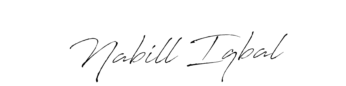 This is the best signature style for the Nabill Iqbal name. Also you like these signature font (Antro_Vectra). Mix name signature. Nabill Iqbal signature style 6 images and pictures png