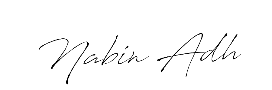 This is the best signature style for the Nabin Adh name. Also you like these signature font (Antro_Vectra). Mix name signature. Nabin Adh signature style 6 images and pictures png