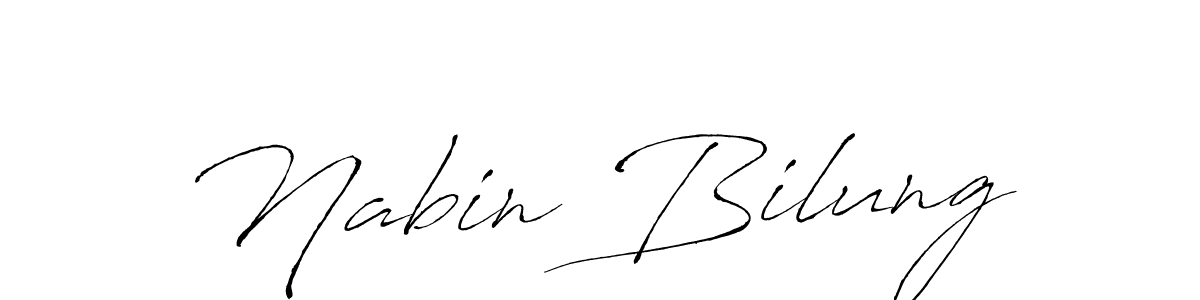 Antro_Vectra is a professional signature style that is perfect for those who want to add a touch of class to their signature. It is also a great choice for those who want to make their signature more unique. Get Nabin Bilung name to fancy signature for free. Nabin Bilung signature style 6 images and pictures png