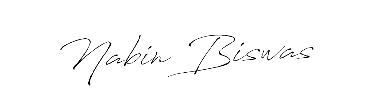 How to make Nabin Biswas name signature. Use Antro_Vectra style for creating short signs online. This is the latest handwritten sign. Nabin Biswas signature style 6 images and pictures png