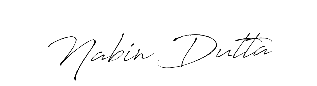 How to make Nabin Dutta name signature. Use Antro_Vectra style for creating short signs online. This is the latest handwritten sign. Nabin Dutta signature style 6 images and pictures png