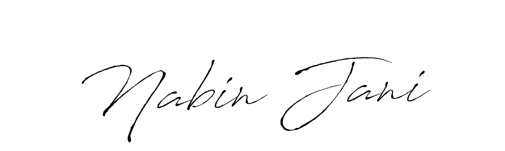 Similarly Antro_Vectra is the best handwritten signature design. Signature creator online .You can use it as an online autograph creator for name Nabin Jani. Nabin Jani signature style 6 images and pictures png