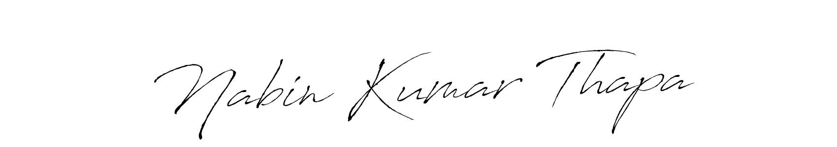 How to make Nabin Kumar Thapa name signature. Use Antro_Vectra style for creating short signs online. This is the latest handwritten sign. Nabin Kumar Thapa signature style 6 images and pictures png