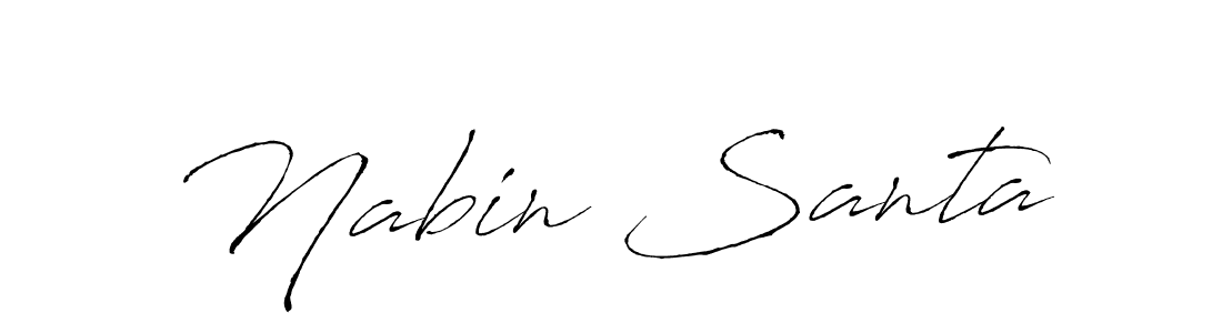 Make a beautiful signature design for name Nabin Santa. With this signature (Antro_Vectra) style, you can create a handwritten signature for free. Nabin Santa signature style 6 images and pictures png