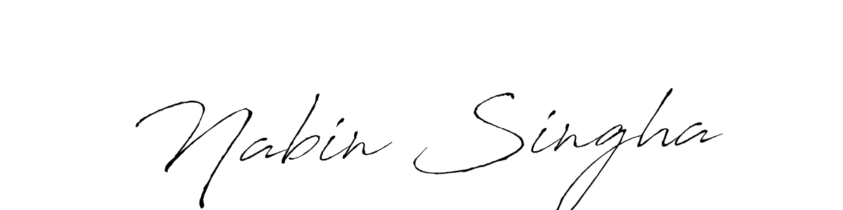Create a beautiful signature design for name Nabin Singha. With this signature (Antro_Vectra) fonts, you can make a handwritten signature for free. Nabin Singha signature style 6 images and pictures png