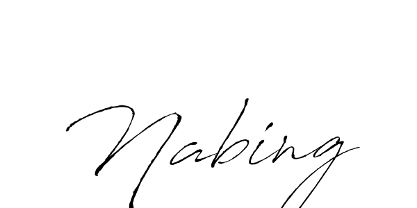 Nabing stylish signature style. Best Handwritten Sign (Antro_Vectra) for my name. Handwritten Signature Collection Ideas for my name Nabing. Nabing signature style 6 images and pictures png