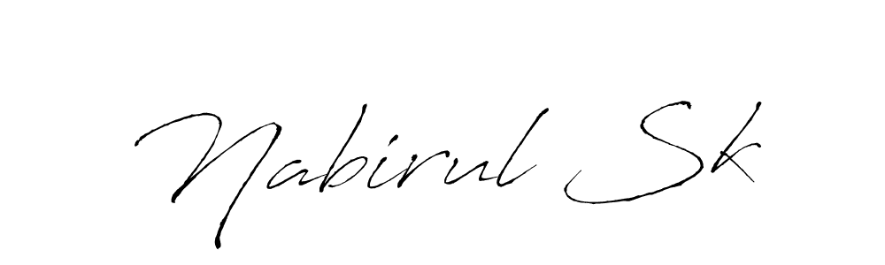 Make a beautiful signature design for name Nabirul Sk. With this signature (Antro_Vectra) style, you can create a handwritten signature for free. Nabirul Sk signature style 6 images and pictures png