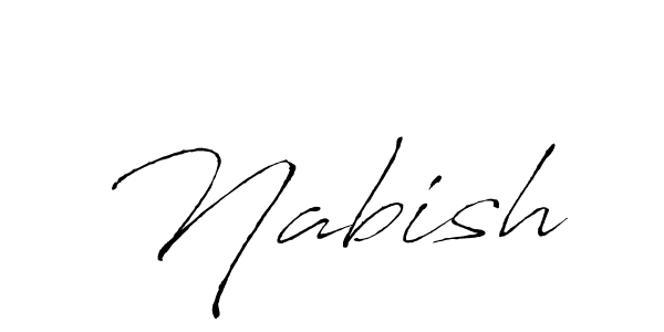 Use a signature maker to create a handwritten signature online. With this signature software, you can design (Antro_Vectra) your own signature for name Nabish. Nabish signature style 6 images and pictures png