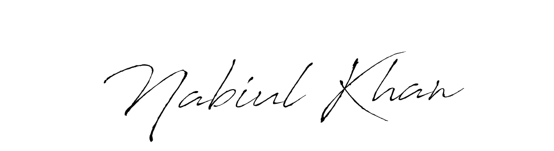 Make a beautiful signature design for name Nabiul Khan. With this signature (Antro_Vectra) style, you can create a handwritten signature for free. Nabiul Khan signature style 6 images and pictures png