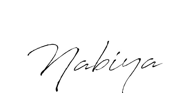 Make a beautiful signature design for name Nabiya. With this signature (Antro_Vectra) style, you can create a handwritten signature for free. Nabiya signature style 6 images and pictures png