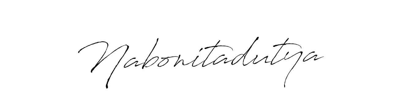 Use a signature maker to create a handwritten signature online. With this signature software, you can design (Antro_Vectra) your own signature for name Nabonitadutya. Nabonitadutya signature style 6 images and pictures png