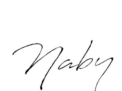 Use a signature maker to create a handwritten signature online. With this signature software, you can design (Antro_Vectra) your own signature for name Naby. Naby signature style 6 images and pictures png