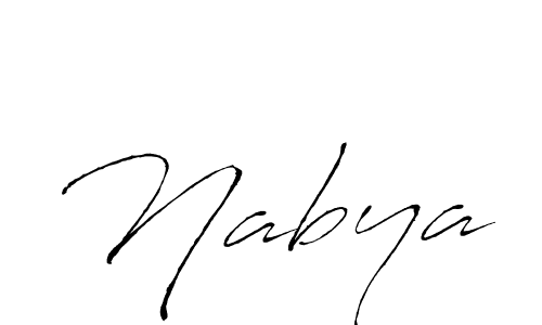 Use a signature maker to create a handwritten signature online. With this signature software, you can design (Antro_Vectra) your own signature for name Nabya. Nabya signature style 6 images and pictures png