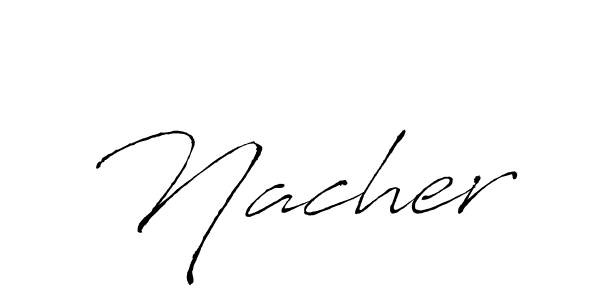 How to make Nacher signature? Antro_Vectra is a professional autograph style. Create handwritten signature for Nacher name. Nacher signature style 6 images and pictures png