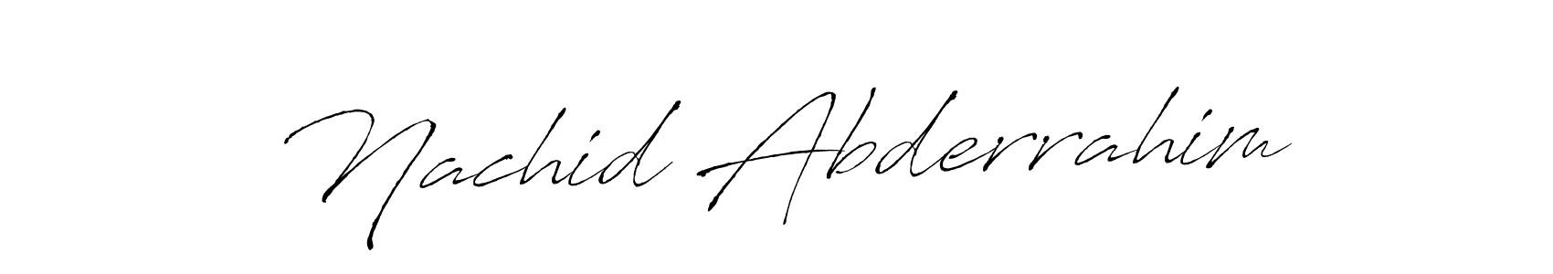 How to make Nachid Abderrahim name signature. Use Antro_Vectra style for creating short signs online. This is the latest handwritten sign. Nachid Abderrahim signature style 6 images and pictures png