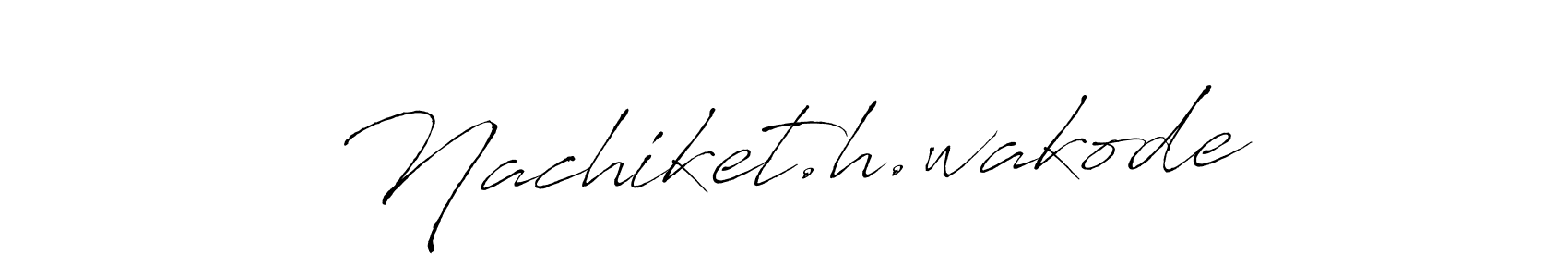 The best way (Antro_Vectra) to make a short signature is to pick only two or three words in your name. The name Nachiket.h.wakode include a total of six letters. For converting this name. Nachiket.h.wakode signature style 6 images and pictures png