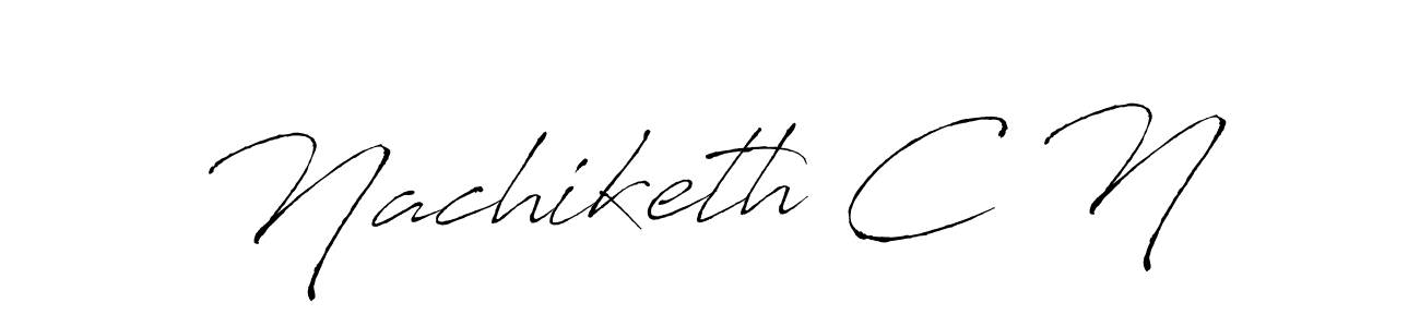 How to make Nachiketh C N name signature. Use Antro_Vectra style for creating short signs online. This is the latest handwritten sign. Nachiketh C N signature style 6 images and pictures png