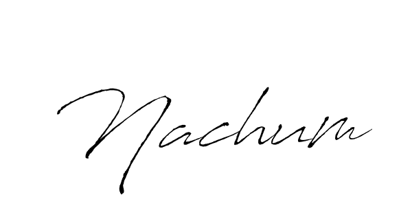 Nachum stylish signature style. Best Handwritten Sign (Antro_Vectra) for my name. Handwritten Signature Collection Ideas for my name Nachum. Nachum signature style 6 images and pictures png
