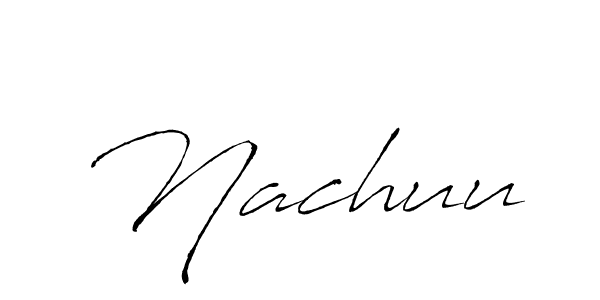 Use a signature maker to create a handwritten signature online. With this signature software, you can design (Antro_Vectra) your own signature for name Nachuu. Nachuu signature style 6 images and pictures png