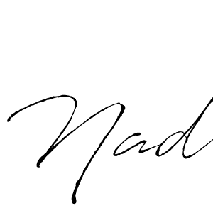 Use a signature maker to create a handwritten signature online. With this signature software, you can design (Antro_Vectra) your own signature for name Nad. Nad signature style 6 images and pictures png