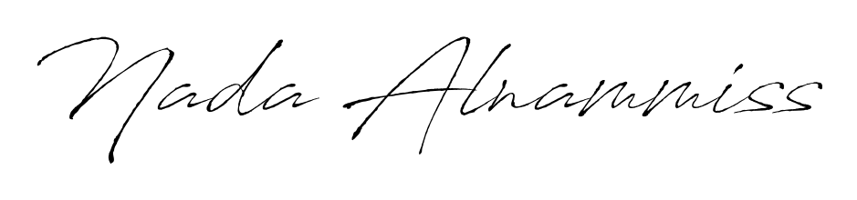 Try this chic Nada Alnammiss handwritten sign style. Using Antro_Vectra font elements, it gives your name a sleek, memorable identity. Nada Alnammiss signature style 6 images and pictures png