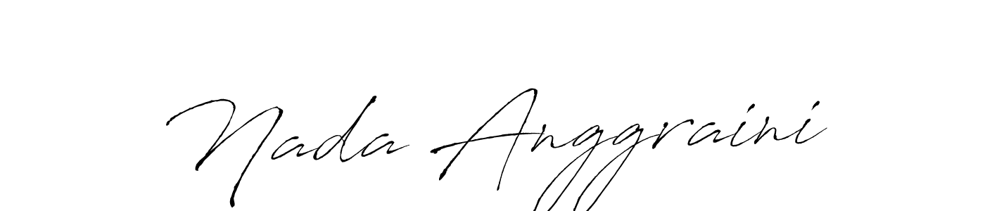 Design your own signature with our free online signature maker. With this signature software, you can create a handwritten (Antro_Vectra) signature for name Nada Anggraini. Nada Anggraini signature style 6 images and pictures png