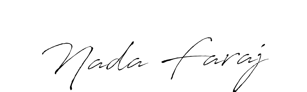 How to make Nada Faraj name signature. Use Antro_Vectra style for creating short signs online. This is the latest handwritten sign. Nada Faraj signature style 6 images and pictures png